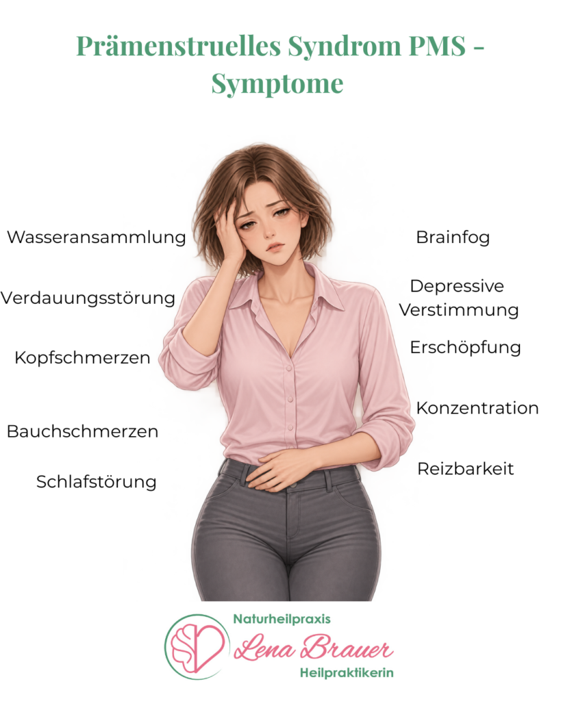 Frau mit PMS Symptome